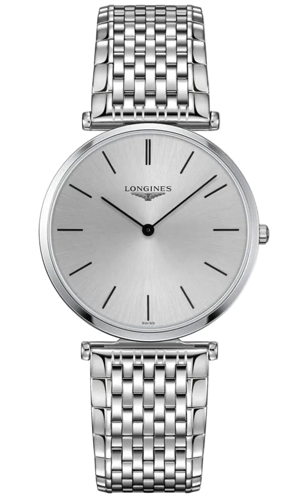 Longines Grande Classique Cadran Blanc inoxydable Boîtier et bracelet en acier