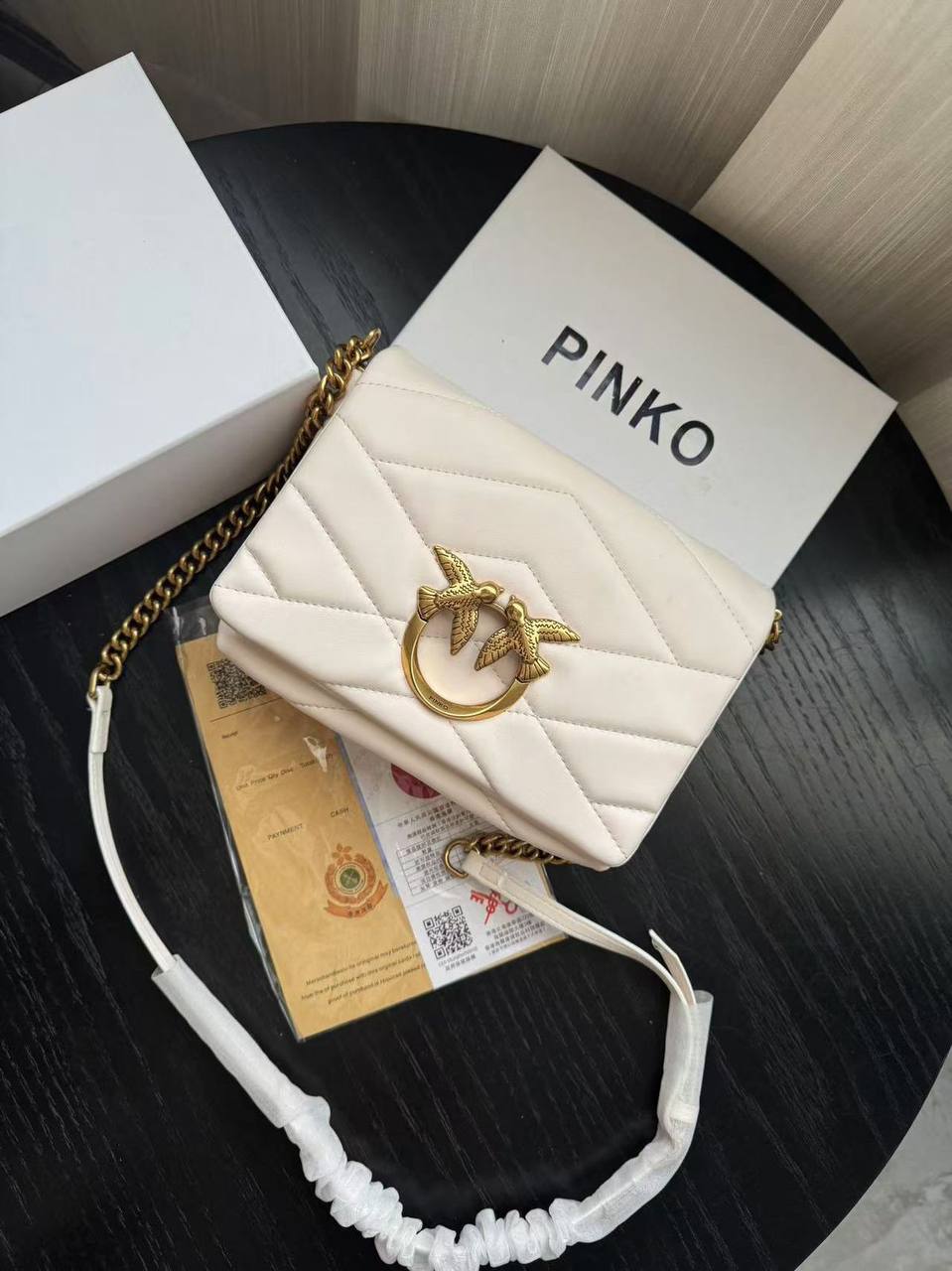 Pïnkô Women Love Click Puff Classic Sheep Nappa Puzzle Quilt Bag
