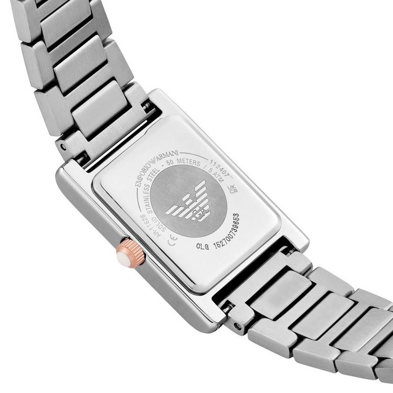 Emporio Armani 32mm Stainless Steel and Rose Gold Tone Crystal Ladies Watch