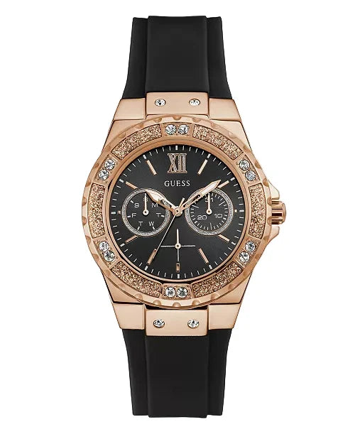 Guess Multi-function Black Silicone Watch 39mm