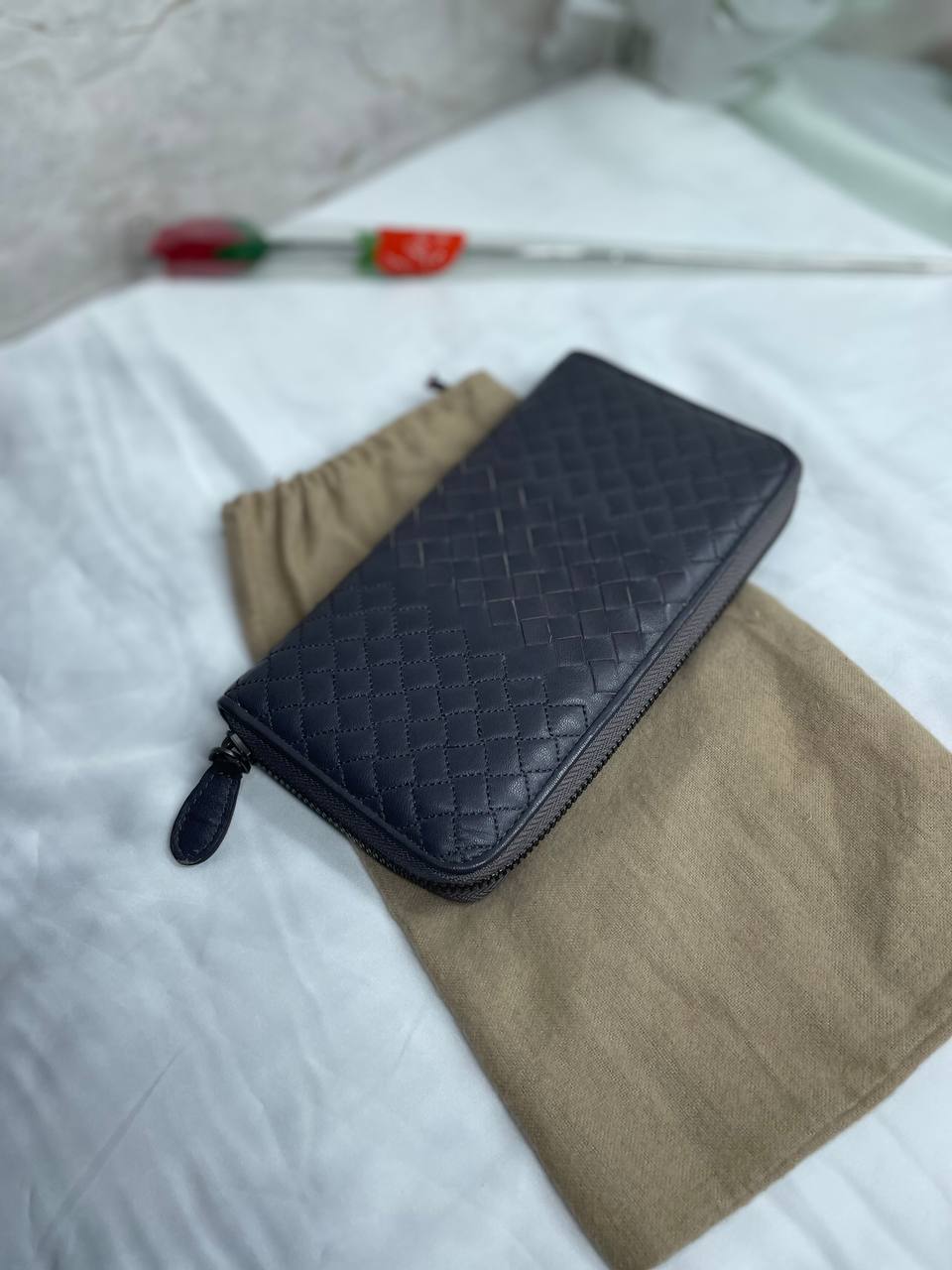 Bôttegã Vênetâ Portefeuille à fermeture zippée Intrecciato Piccolo