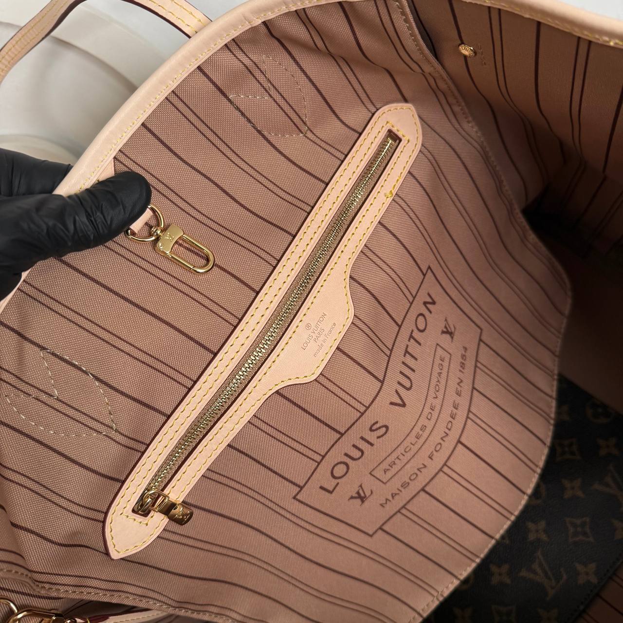 LV Sac Neverfull MM en cuir