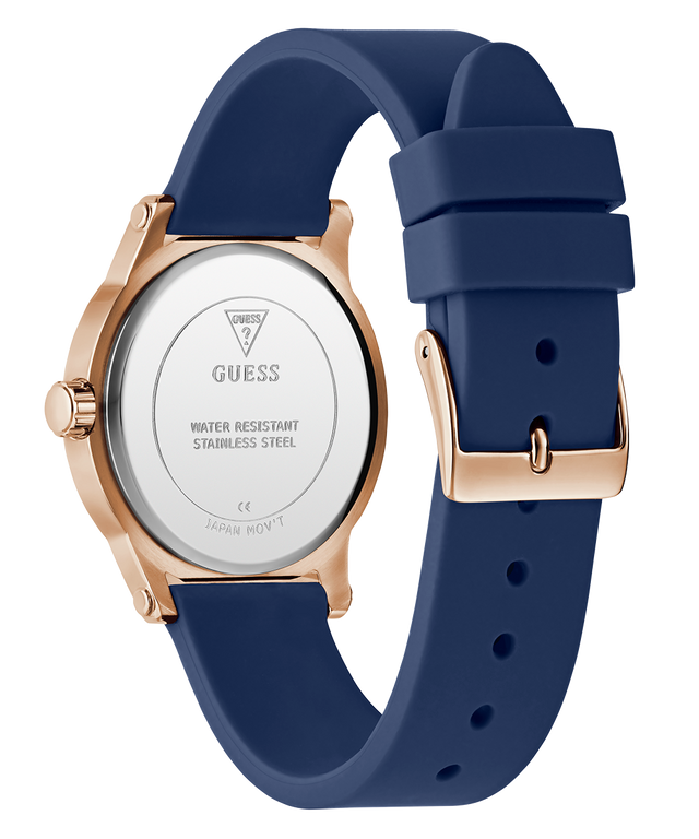 Montre analogique GUESS pour femme, bleu, or rose 36 mm