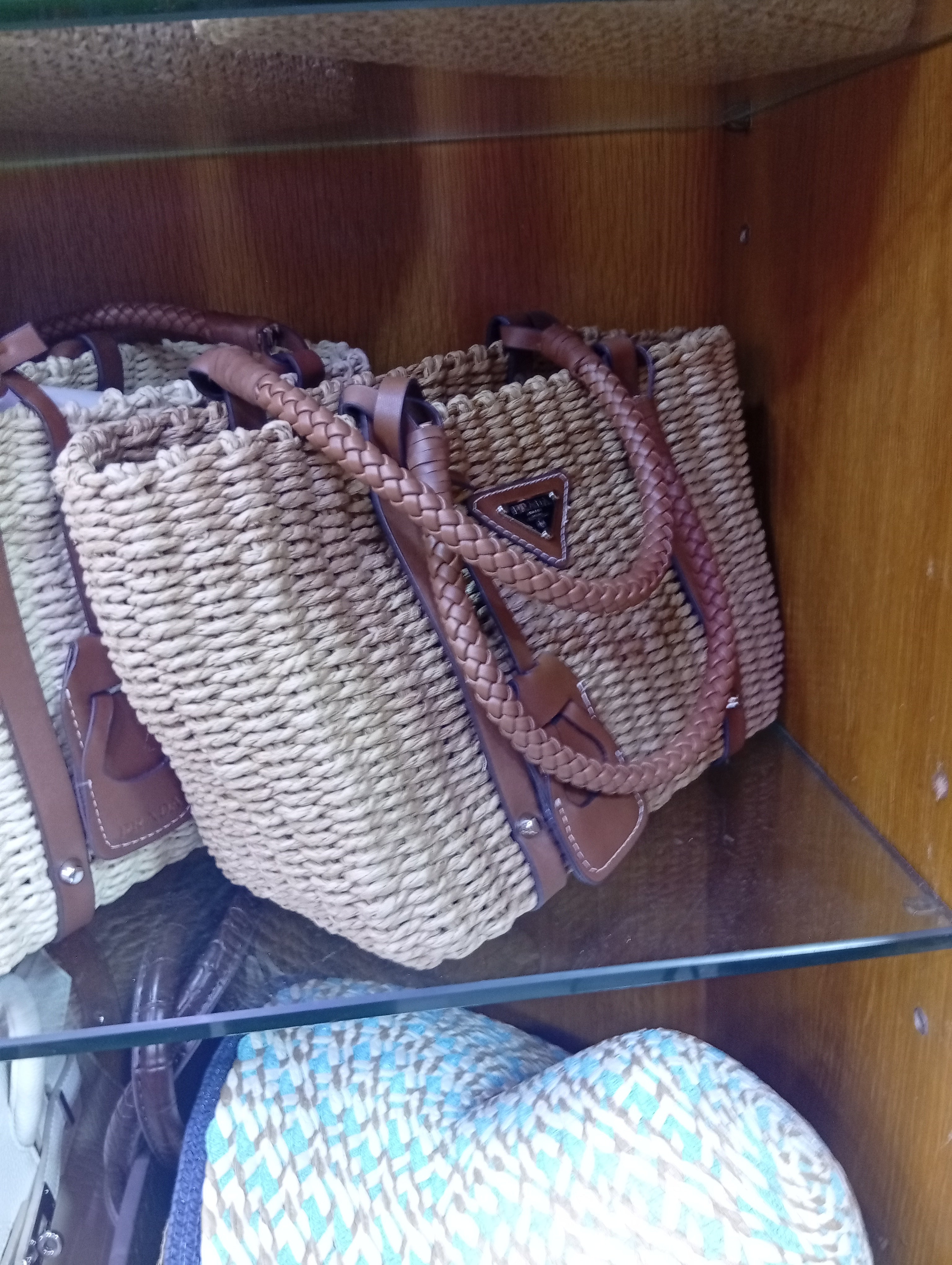 Pr@da
Pr@da Two Tone Woven Tote Bag