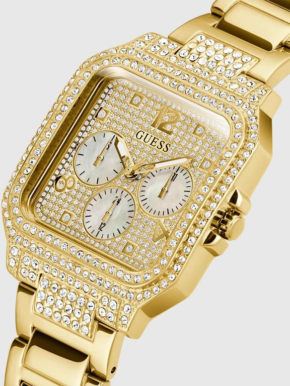 GÛESS Ladies Gold Tone Multi-function Watch