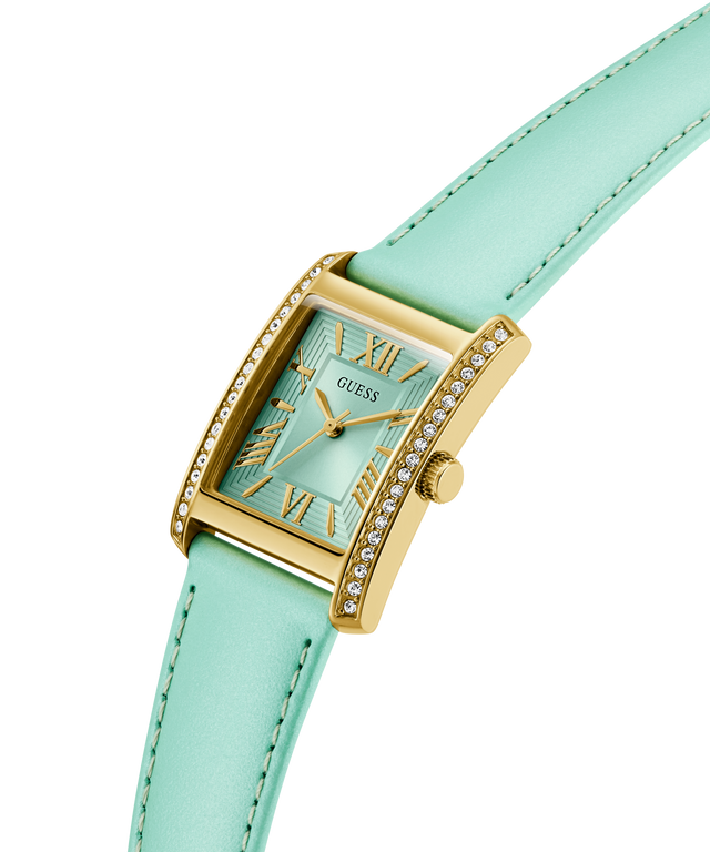 Montre analogique GUESS pour femme, couleur or vert  27 mm