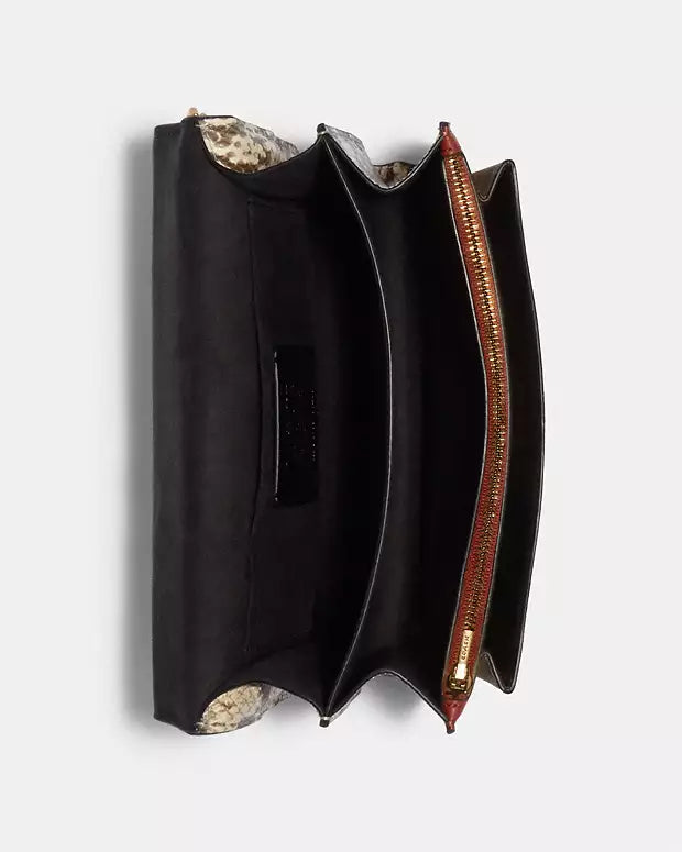 Co@ch Porté Croisé Klare En Toile Signature Avec Oeillets